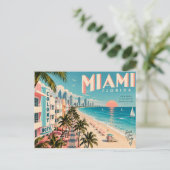 Miami Florida Postkarte (Stehend Vorderseite)