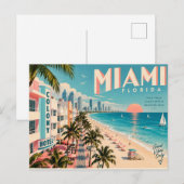 Miami Florida Postkarte (Vorne/Hinten)