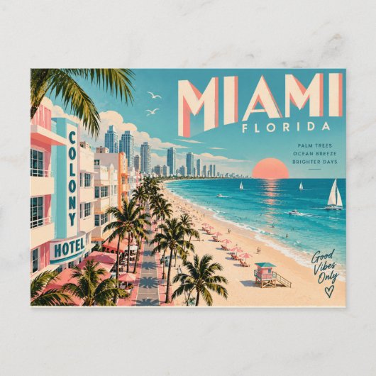 Miami Florida Postkarte (Vorderseite)