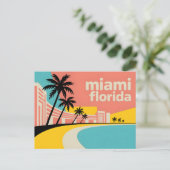 Miami Florida Postkarte (Stehend Vorderseite)