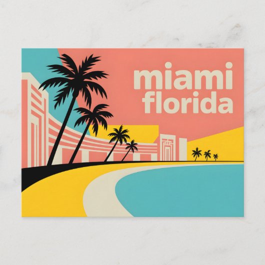 Miami Florida Postkarte (Vorderseite)