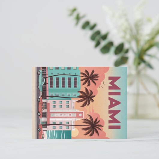 Miami, Florida Postkarte (Stehend Vorderseite)