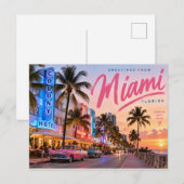 Miami Florida Postkarte (Vorne/Hinten)