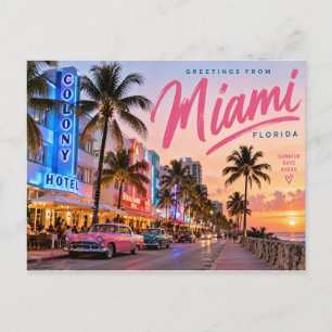 Miami Florida Postkarte
