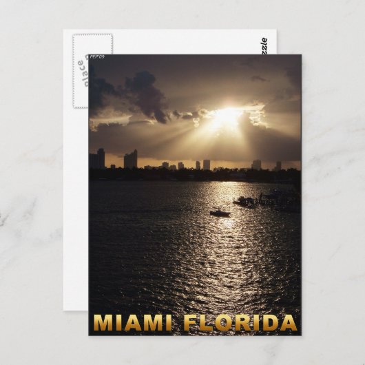 Miami, Florida Postkarte (Vorne/Hinten)