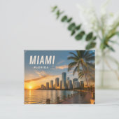 Miami Florida Postkarte (Stehend Vorderseite)