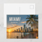 Miami Florida Postkarte (Vorne/Hinten)