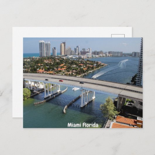 Miami ,Florida Postkarte (Vorne/Hinten)