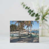 Miami Florida Postkarte (Stehend Vorderseite)