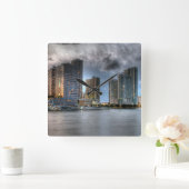 Miami, Florida Quadratische Wanduhr (Zuhause)