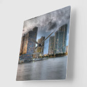 Miami, Florida Quadratische Wanduhr (Winkel)