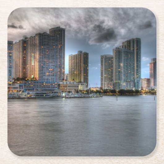 Miami, Florida Rechteckiger Pappuntersetzer (Vorderseite)