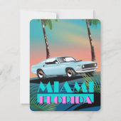 Miami Florida Reiseplakat der 1980er Jahre (Rückseite)