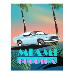 Miami Florida Reiseplakat der 1980er Jahre Fotodruck
