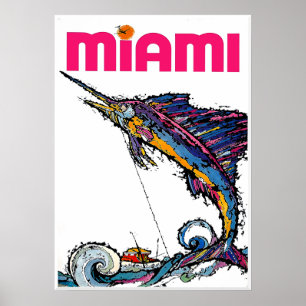 Miami, Florida Reiseplakat  Poster
