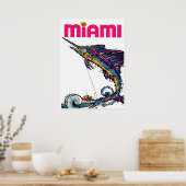 Miami, Florida Reiseplakat Poster (Küche)