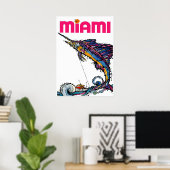 Miami, Florida Reiseplakat Poster (Heimbüro)