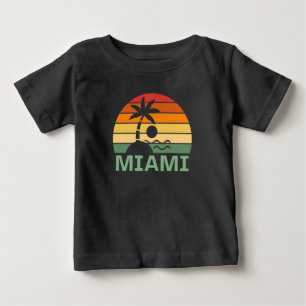 Miami Florida Retro-Palmbaum Sommer Strand Baby T-shirt