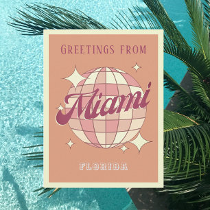Miami Florida Retro Vintage Postkarte