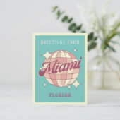 Miami Florida Retro Vintage Postkarte (Stehend Vorderseite)