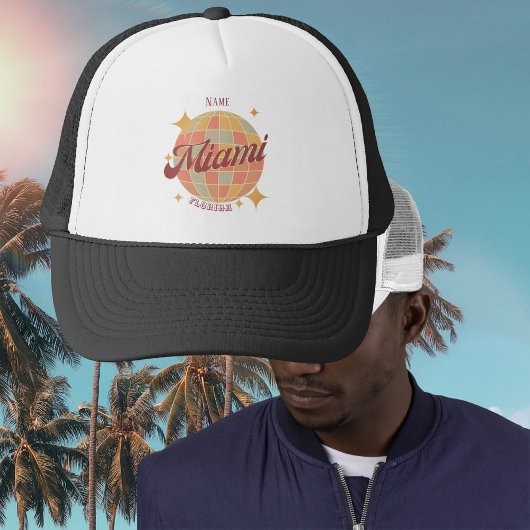 Miami Florida Retro Vintages Party Outfit Truckerkappe