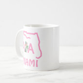 Miami Florida Route A1A Flamingos Kaffeetasse (Vorderseite Links)
