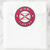 Miami Florida Runder Aufkleber (Tasche)
