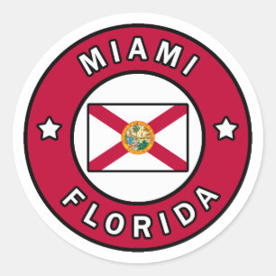 Miami Florida Runder Aufkleber