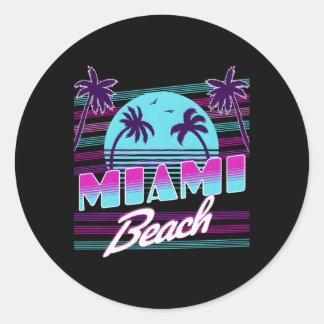 Miami Florida Runder Aufkleber