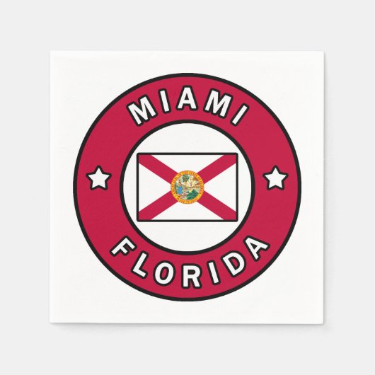 Miami Florida Serviette (Vorderseite)