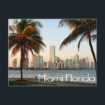 Miami Florida Skyline and Harbour At Night - USA Postkarte<br><div class="desc">Willkommen in Miami, Florida! Miami bietet ein einzigartiges multikulturelles Erlebnis in einem wunderschönen Ozean-Hintergrund. Diese lustige Postkarte bietet einen frühen Morgensonnenaufgang mit Blick auf die wunderschöne Skyline und den Hafen von Miami. Florida Travel Postkarten sind lustig und können für viele Anlässe wie: Urlaub Souvenirs Business Werbekampagnen Gruß und danke Sie...</div>