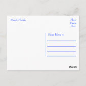 Miami Florida Skyline and Harbour - USA Postkarte (Rückseite)