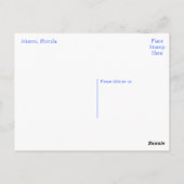 Miami Florida Skyline and Harbour - USA Postkarte (Rückseite)