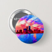 Miami Florida Skyline bei Sunset von Jon Baran Button (Vorne & Hinten)