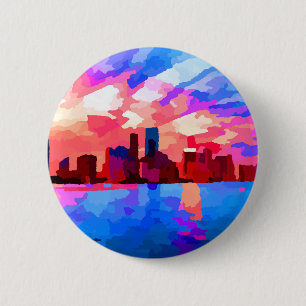 Miami Florida Skyline bei Sunset von Jon Baran Button