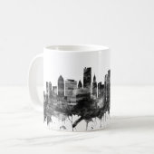 Miami Florida Skyline BW Kaffeetasse (Vorderseite Links)
