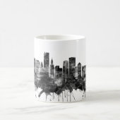 Miami Florida Skyline BW Kaffeetasse (Mittel)