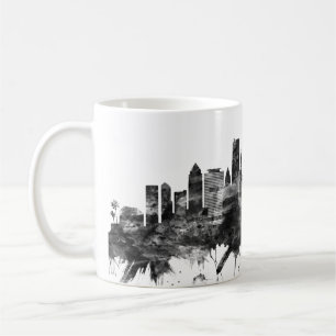 Miami Florida Skyline BW Kaffeetasse