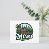 Miami Florida Skyline Feiertagspostkarte (Stehend Vorderseite)