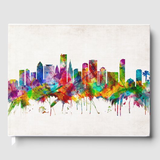 Miami Florida Skyline Gästebuch (Vorderseite)