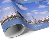 Miami, Florida Skyline Geschenkpapier (Rolleneckpunkt)
