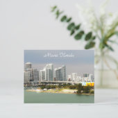 Miami Florida, Skyline, große Gebäude, Bridge Postkarte (Stehend Vorderseite)