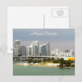 Miami Florida, Skyline, große Gebäude, Bridge Postkarte (Vorne/Hinten)