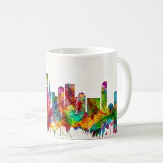Miami Florida Skyline Kaffeetasse (VorderseiteRechts)