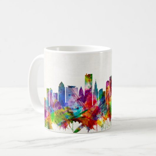 Miami Florida Skyline Kaffeetasse (Vorderseite Links)