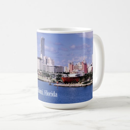 Miami, Florida Skyline Kaffeetasse (VorderseiteRechts)