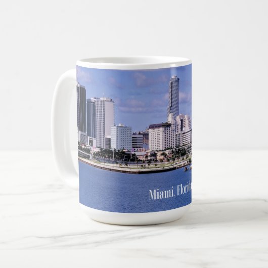 Miami, Florida Skyline Kaffeetasse (Vorderseite Links)