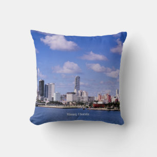 Miami, Florida Skyline Kissen