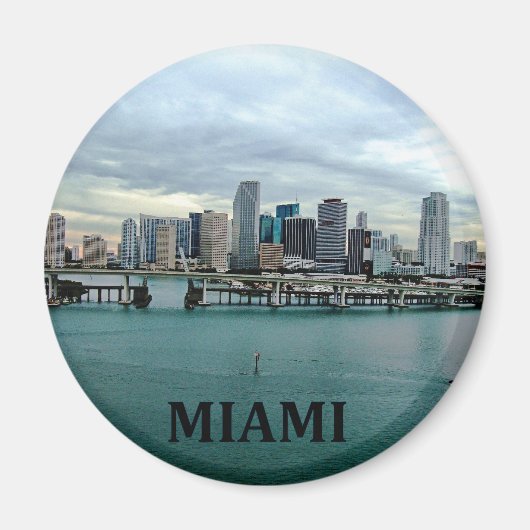 Miami Florida Skyline Magnet (Vorne)