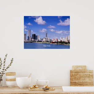Miami, Florida Skyline Poster